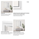 Random Lines Silver Flood by Studio M a Handmade Original Framed Artwork under Glass from Mercana - Luna Furniture