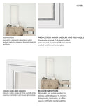 Random Lines White by Studio M a handmade Original Framed Artwork under Glass from Mercana - Luna Furniture