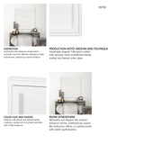 Equal Quadrants White by Studio M a handmade Original Framed 3D Textured Artwork under Glass from Mercana - Luna Furniture