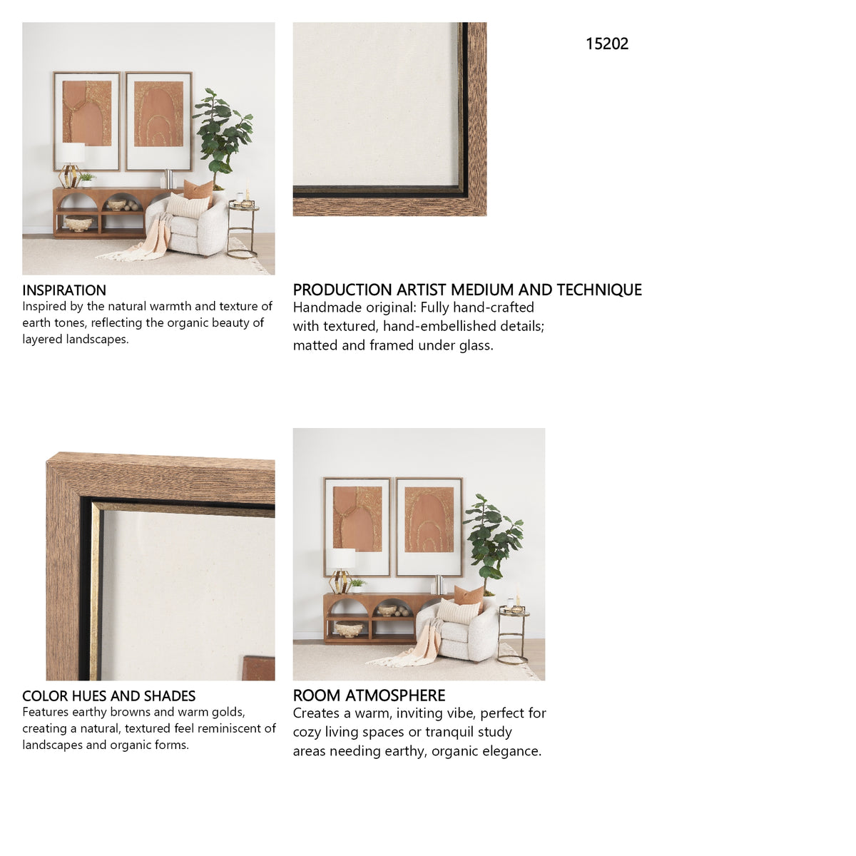 Terracotta Arches II by Studio M a handmade Original Framed 3D Textured Artwork under Glass from Mercana - Luna Furniture