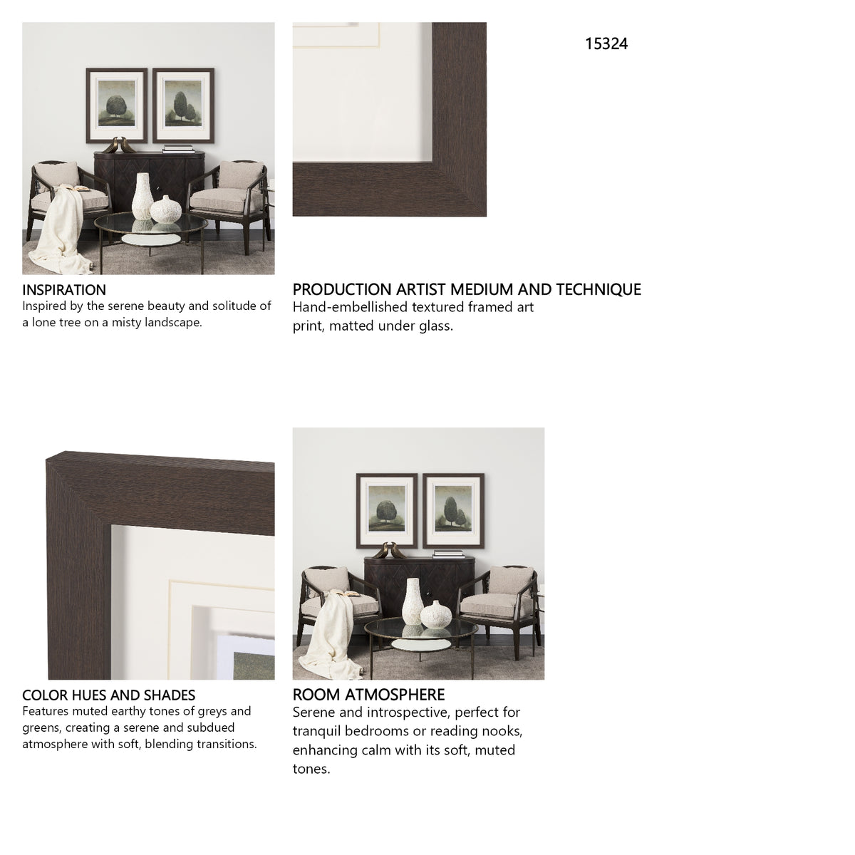 Secret Garden II by Mercana Studio a Hand Embellished Textured Framed Art Print Matted under Glass from Mercana - Luna Furniture