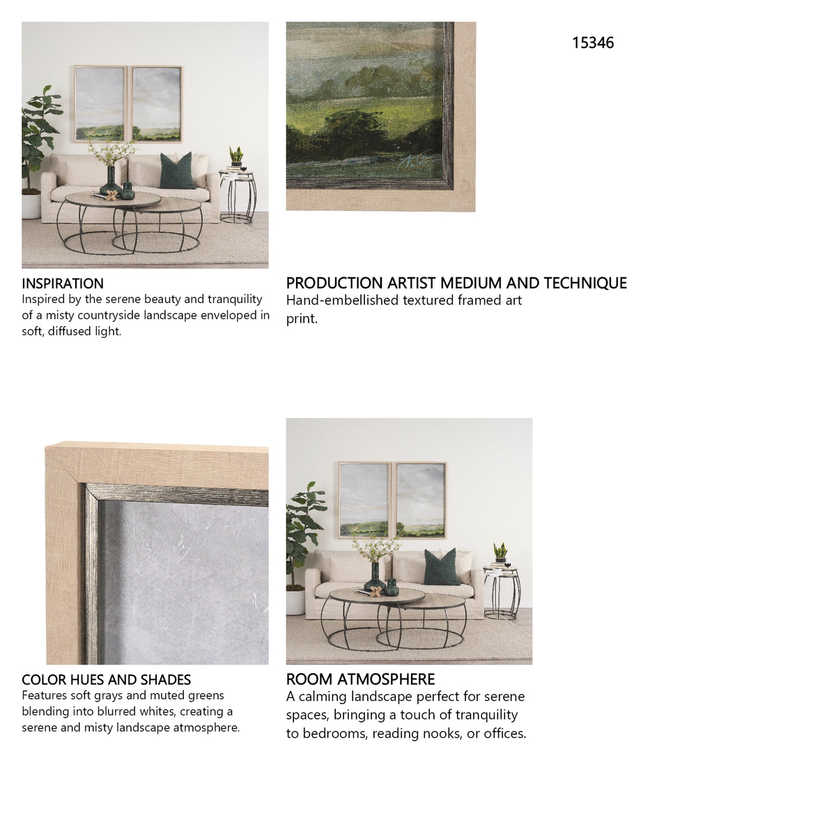 Soft Shadows I by Mercana Studio a Hand Embellished Textured Framed Art Print from Mercana - Luna Furniture