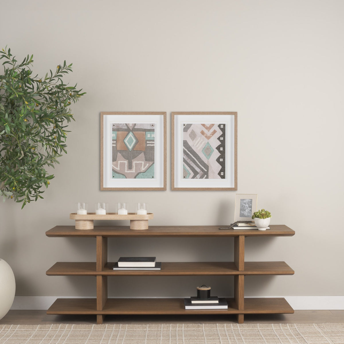Fabric Fantasia - Maumbo by Maja Gunnarsdottir Textured Framed Artwork Matted under Glass from Mercana - Luna Furniture