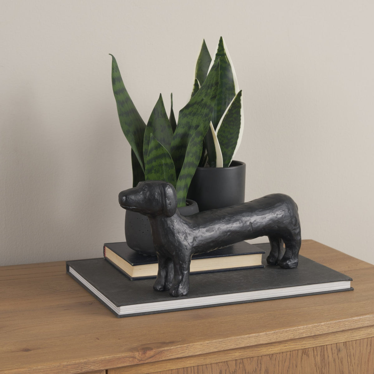 Dash Long Black Metal Dachshund Dog Object from Mercana - Luna Furniture