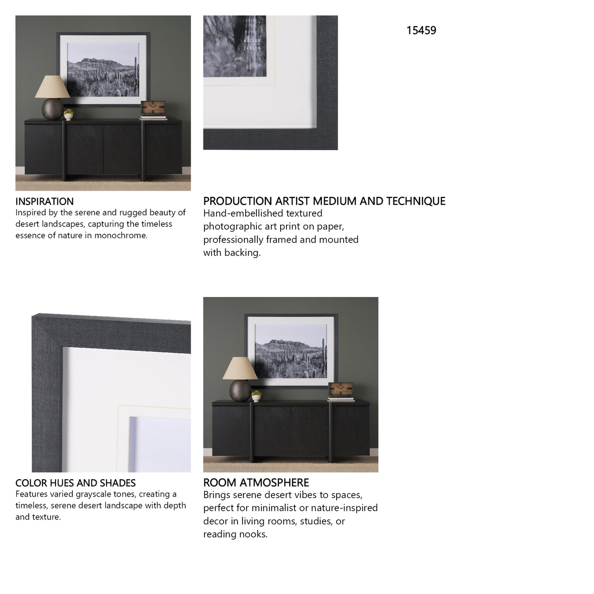 American Borderlands by Nathan Larson Hand Embelished Textured Framed Photo Art Print Matted under G from Mercana - Luna Furniture
