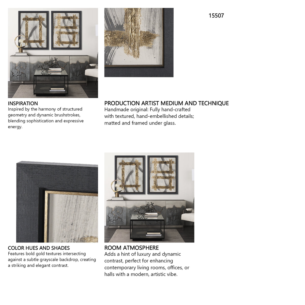 Besmirched II by Studio M a handmade Original Framed Artwork under Glass from Mercana - Luna Furniture