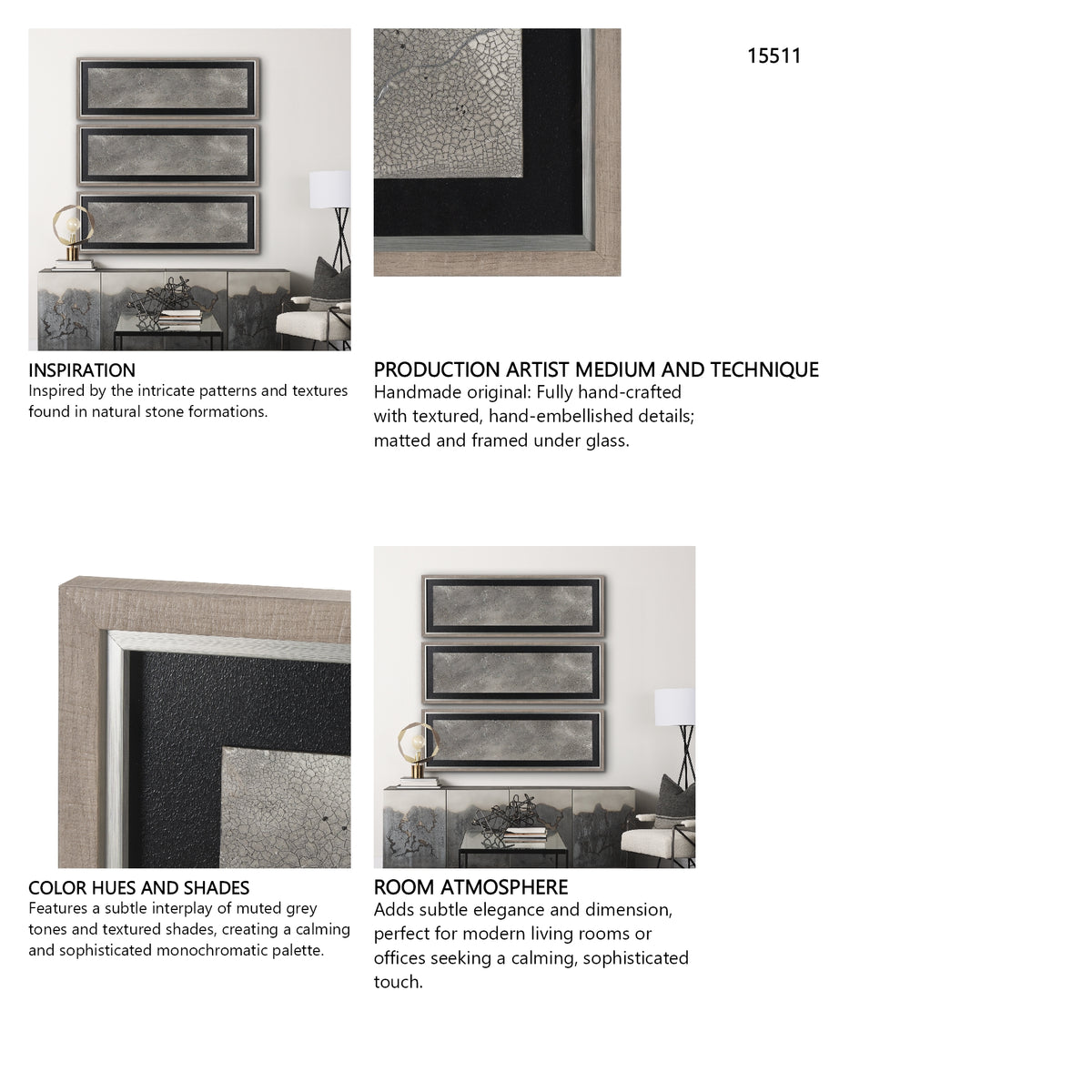 Igneous by Studio M a handmade Original Framed Artwork under Glass from Mercana - Luna Furniture