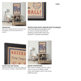 Play Ball by The Vintage Collection a Hand Embellished Framed Art Print from Mercana - Luna Furniture