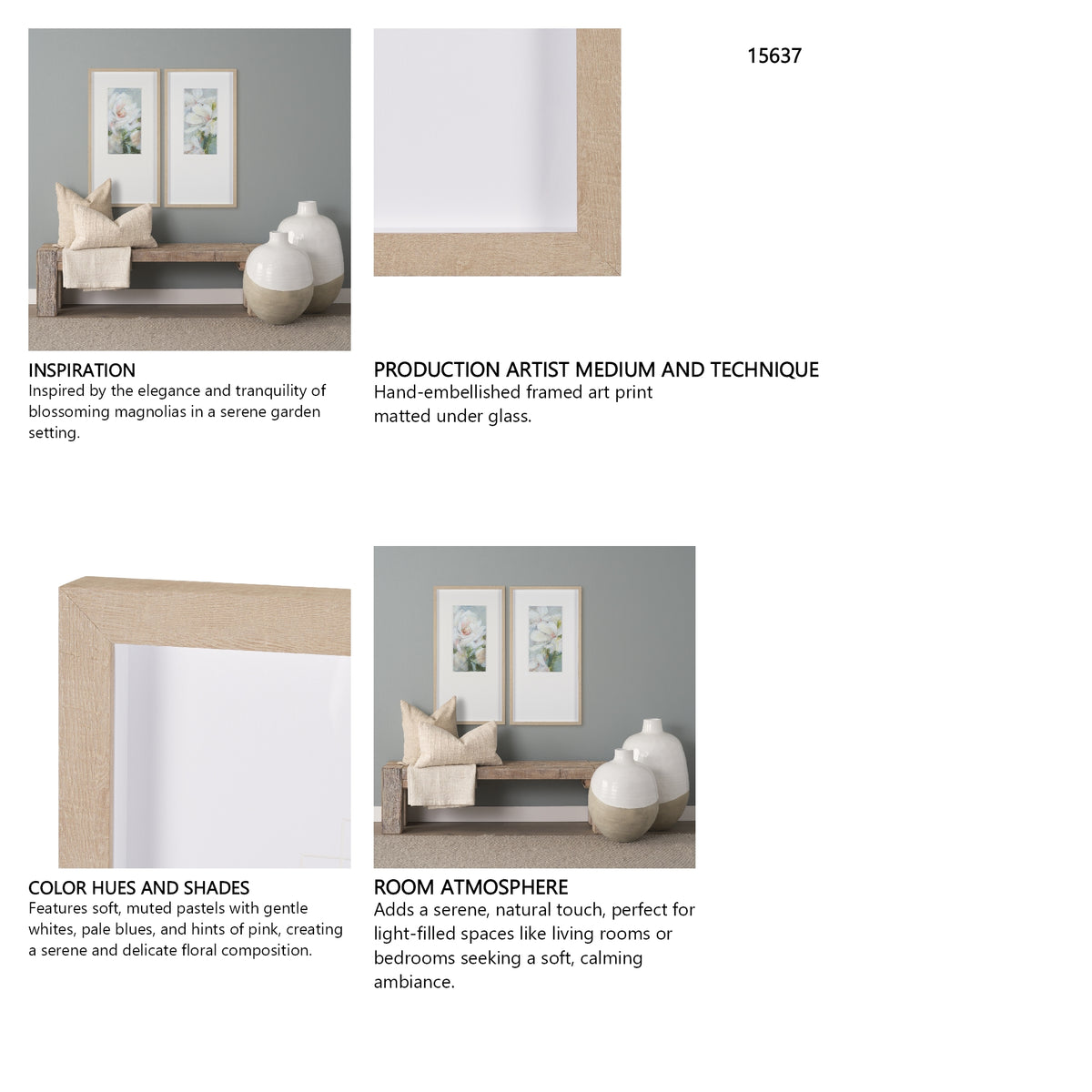 Aromatic Magnolia by Mercana Studio a Hand Embellished Framed Art Print Matted under Glass from Mercana - Luna Furniture