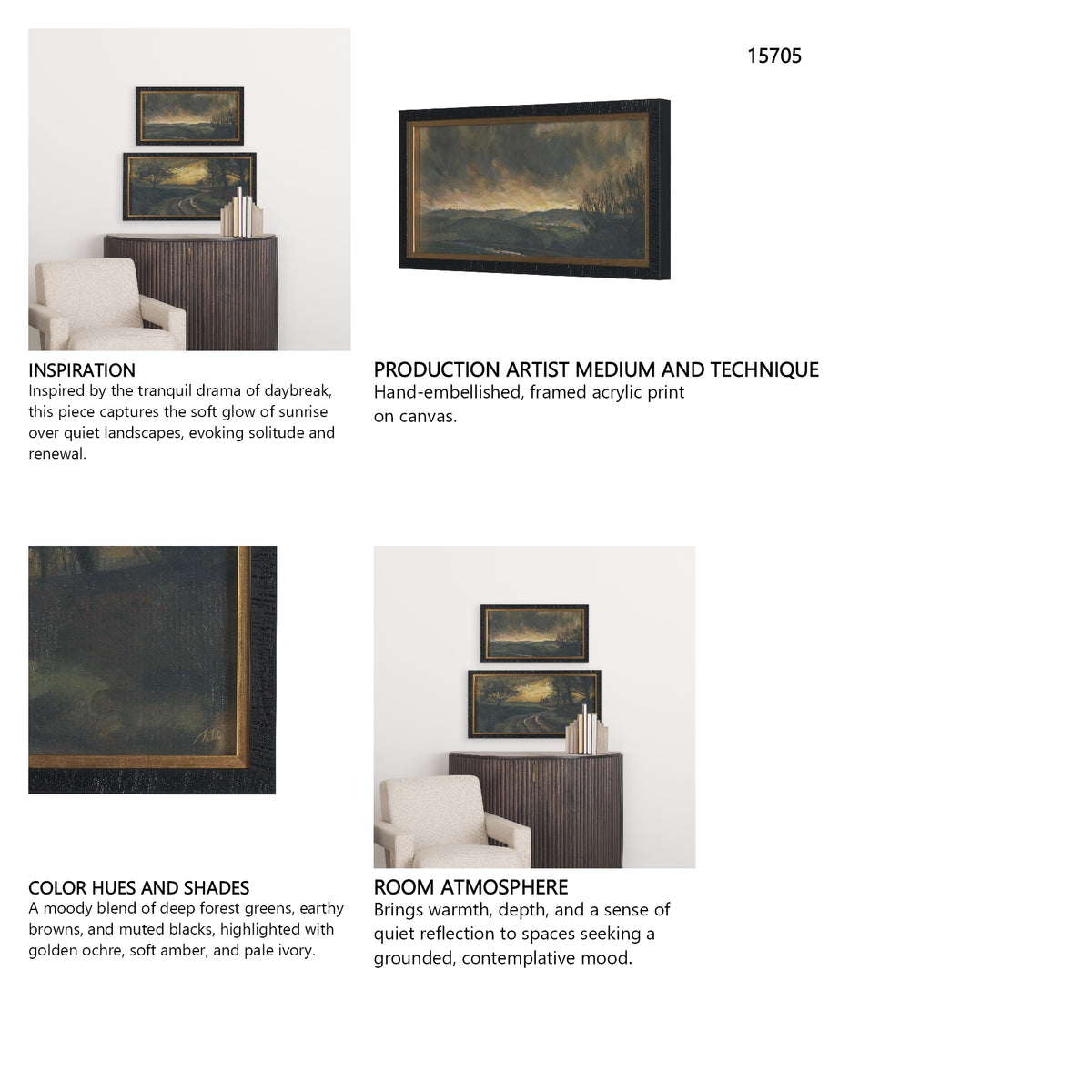 Dawns Light (Set of 2) by Mercana Studio a Hand Embellished Framed Art Print from Mercana - Luna Furniture