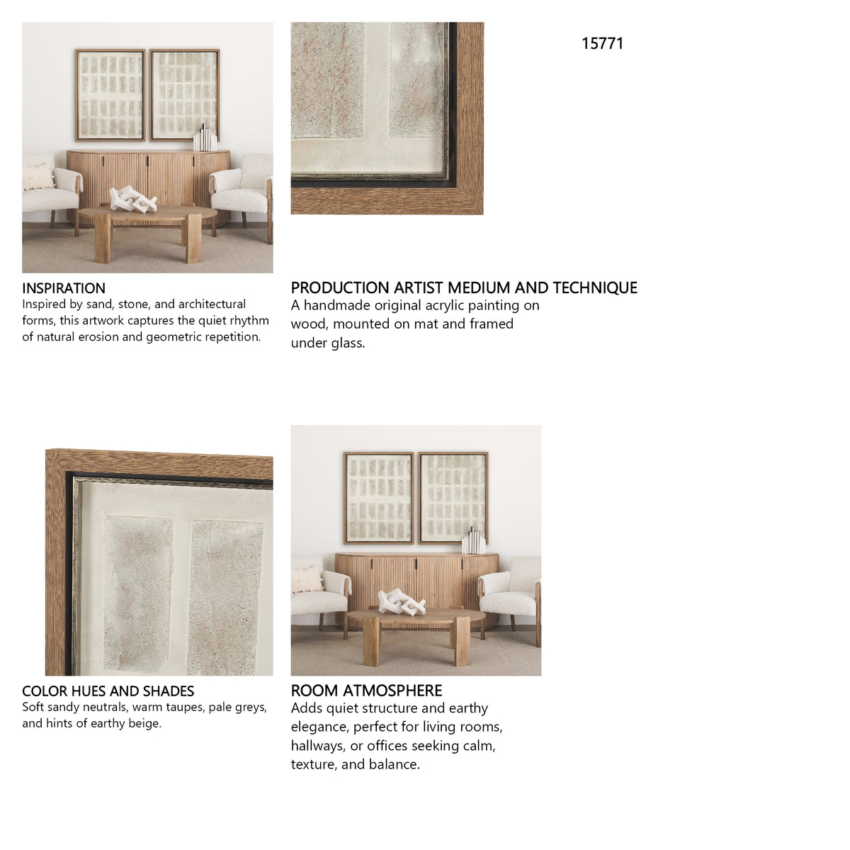 Sand & Structure I by Studio M a handmade Original Framed Artwork