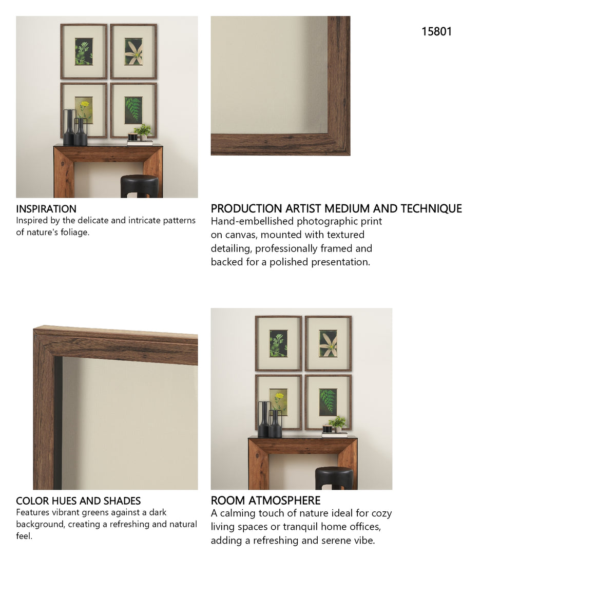 Green Growth by Michael Banks a Hand Embellished Framed Photo Art Print Matted under Glass from Mercana - Luna Furniture