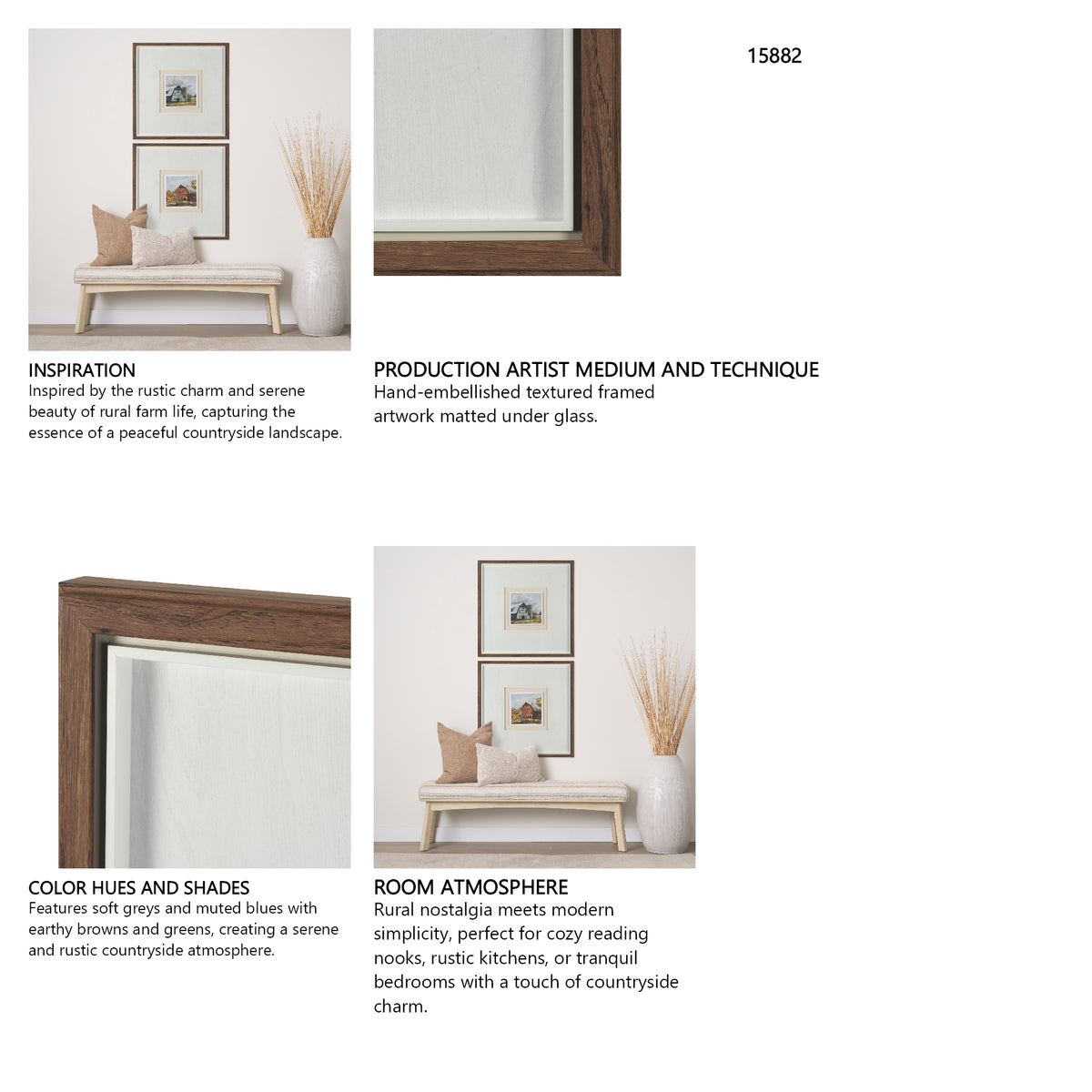 Day at the Farm I by Mercana Studio Hand Embelished Framed Artwork Matted under Glass from Mercana - Luna Furniture