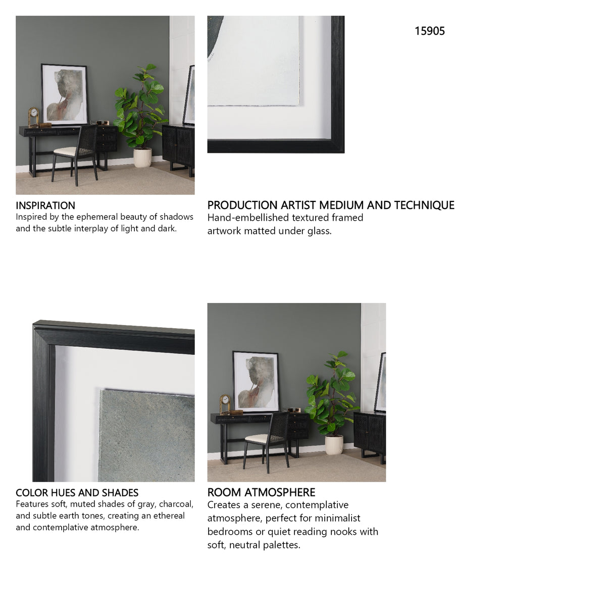 Ediface II by Ira Havuka Hand Embelished Textured Framed Artwork Matted under Glass from Mercana - Luna Furniture