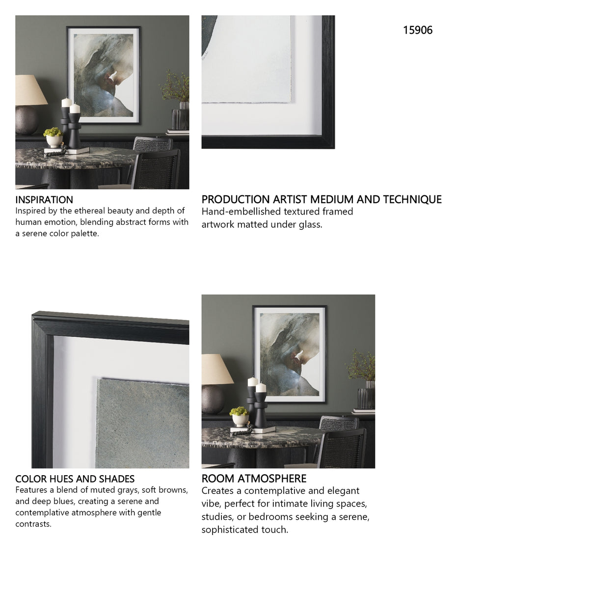 Ediface III by Ira Havuka Hand Embelished Textured Framed Artwork Matted under Glass from Mercana - Luna Furniture