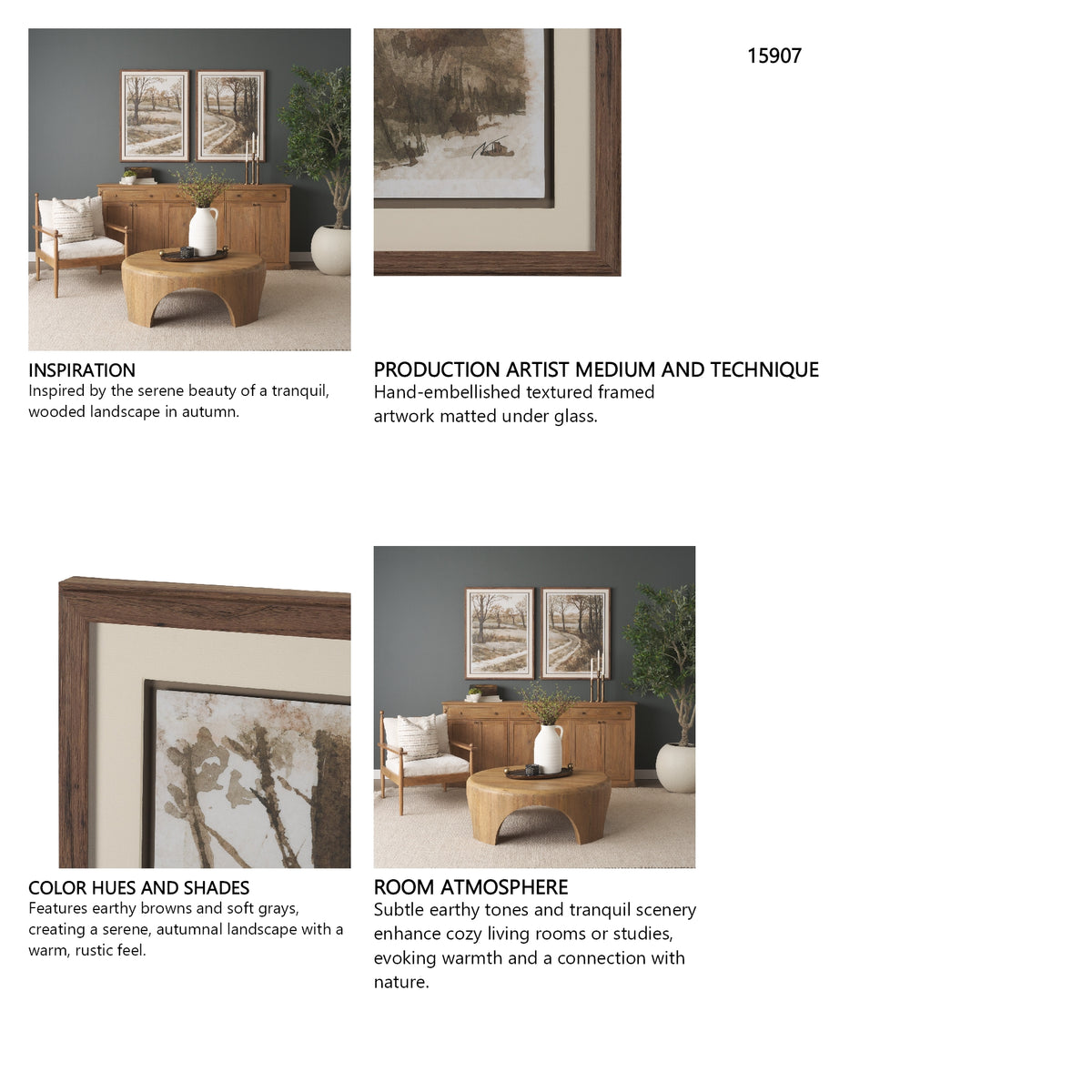 Meadow Memories I by Mercana Studio Hand Embelished Framed Artwork Matted under Glass from Mercana - Luna Furniture
