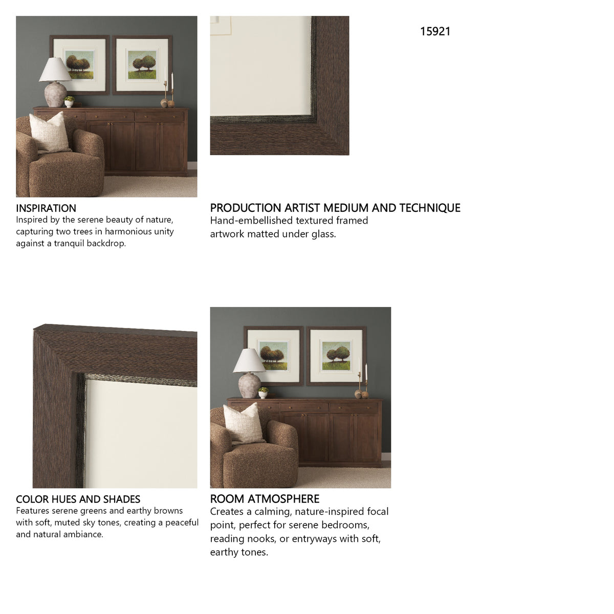 Hidden Grove II by Mercana Studio Hand Embelished Textured Framed Artwork Matted under Glass from Mercana - Luna Furniture