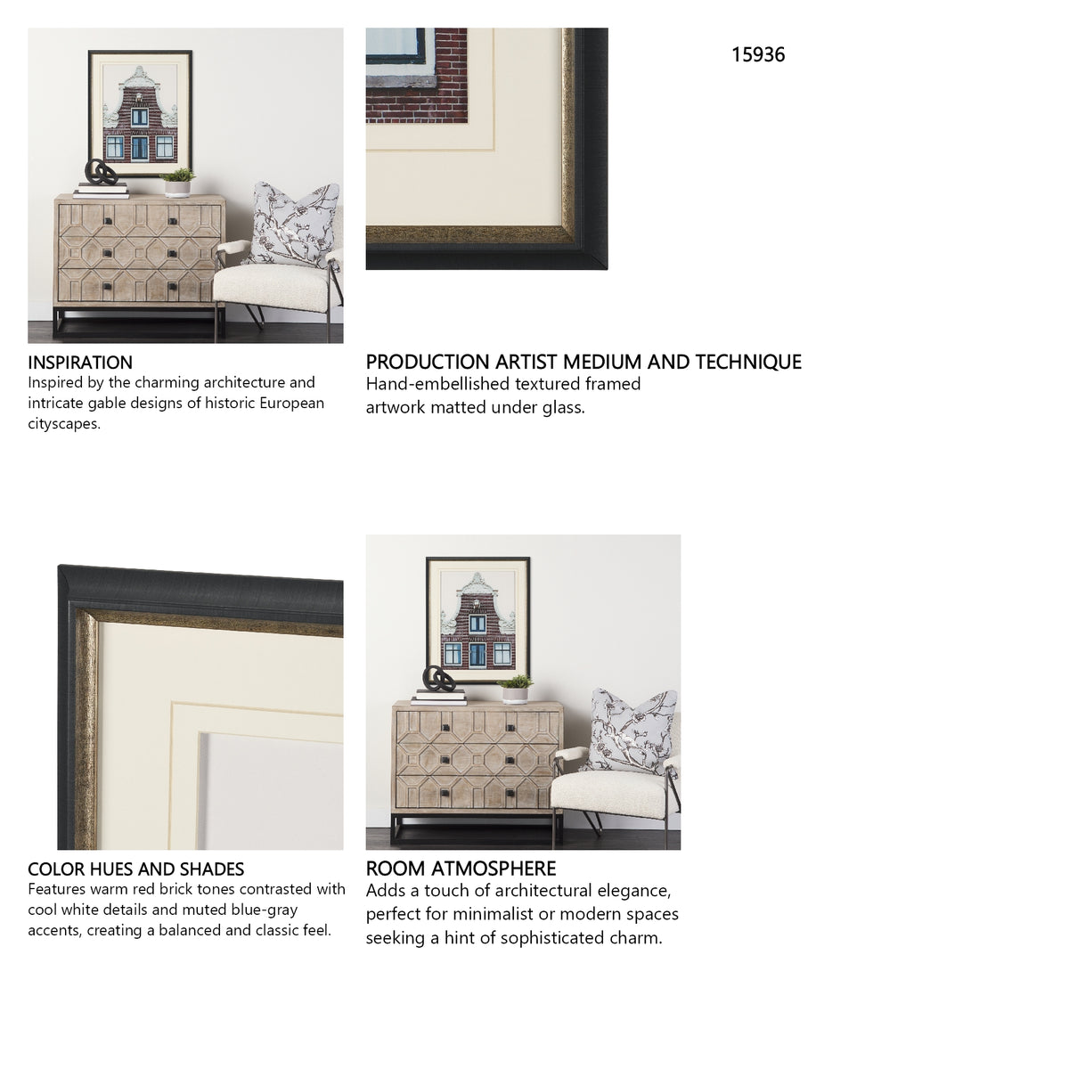 Striking Structure by Irene Sucocki Framed Art Print Matted under Glass from Mercana - Luna Furniture