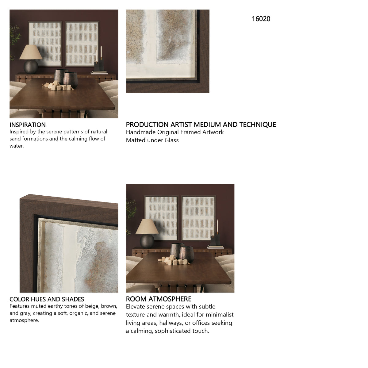 Sand & Structure II by Mercana Studio Handmade Original Framed Artwork Matted under Glass from Mercana - Luna Furniture