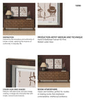 Hats & Bow Ties by Mercana Studio Hand-Embellished Framed Artwork Matted under Glass from Mercana - Luna Furniture