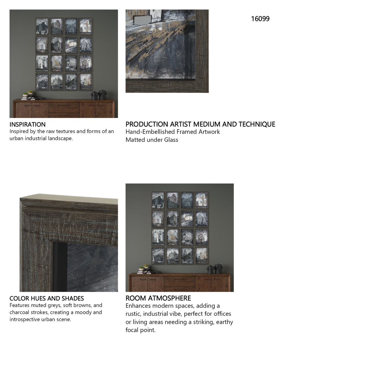 Community 3B by Mercana Studio Framed Artwork Matted under Glass from Mercana - Luna Furniture