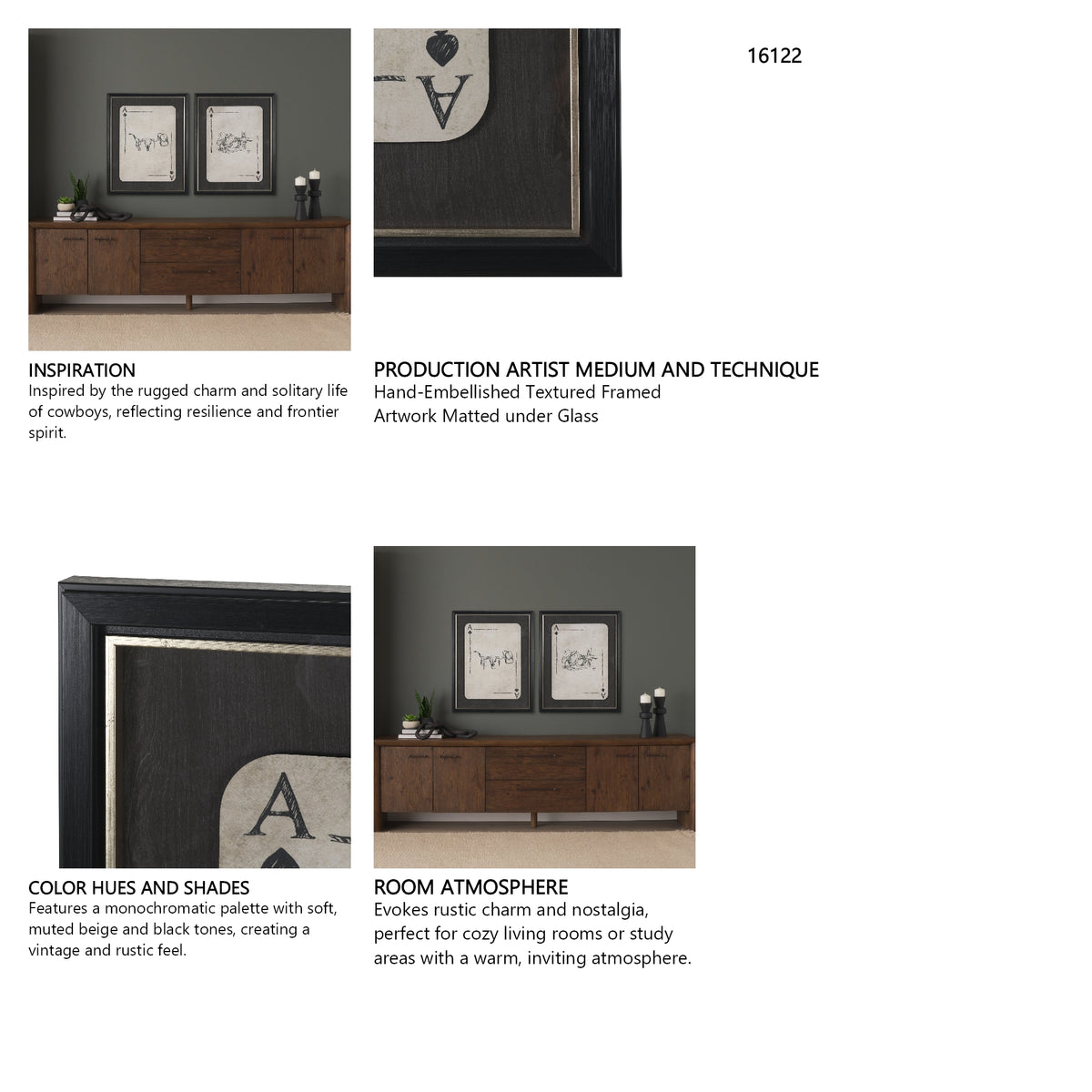 Aces Wild IV by Mercana Studio Textured Framed Artwork Matted under Glass from Mercana - Luna Furniture