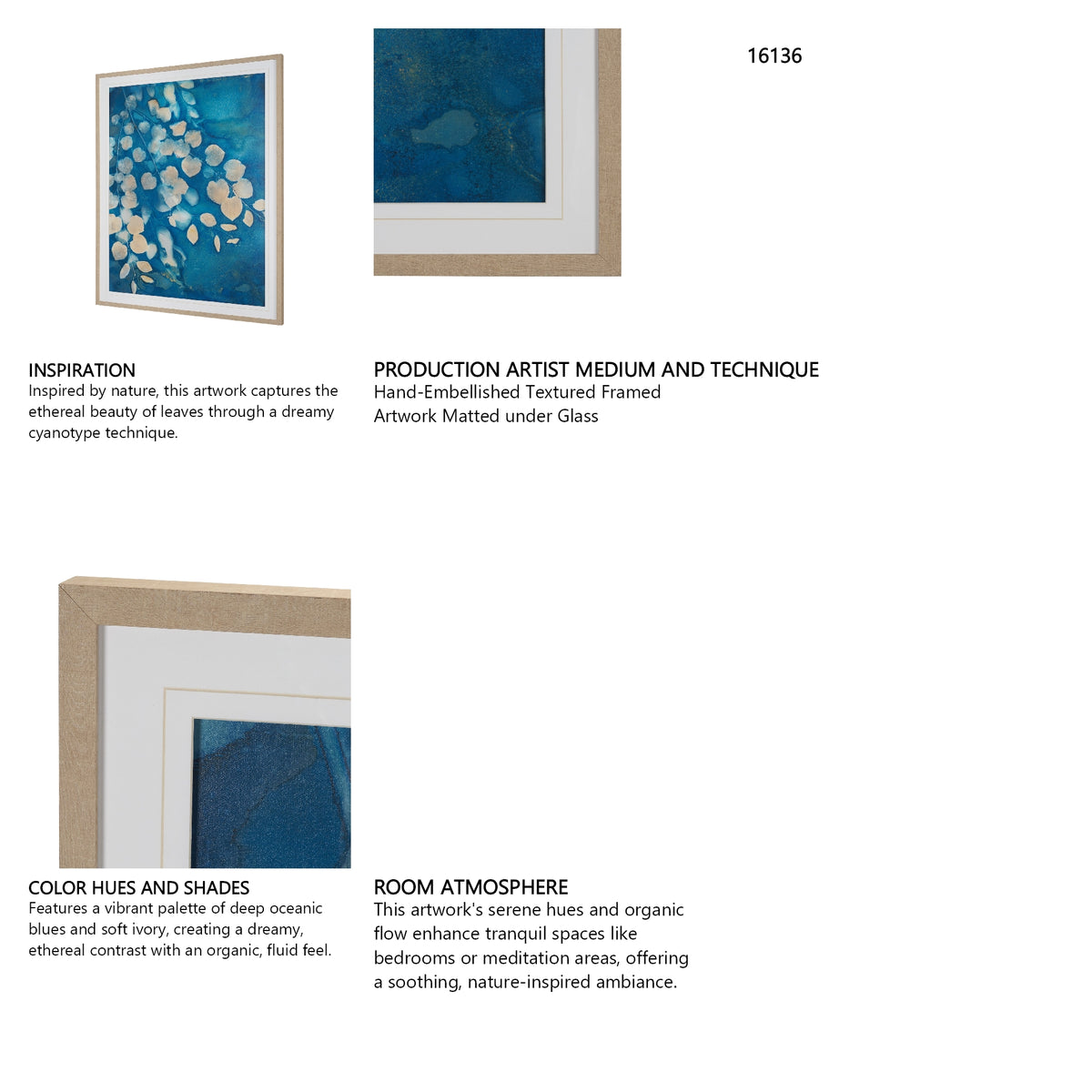 Rainy Day by Liz St. Andre Hand-Embellished Textured Framed Artwork Matted under Glass from Mercana - Luna Furniture