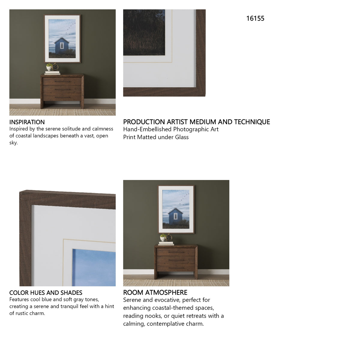 Breezy Blue Escape by Lotte Gronkjaer FramedPhoto Print Matted under Glass from Mercana - Luna Furniture