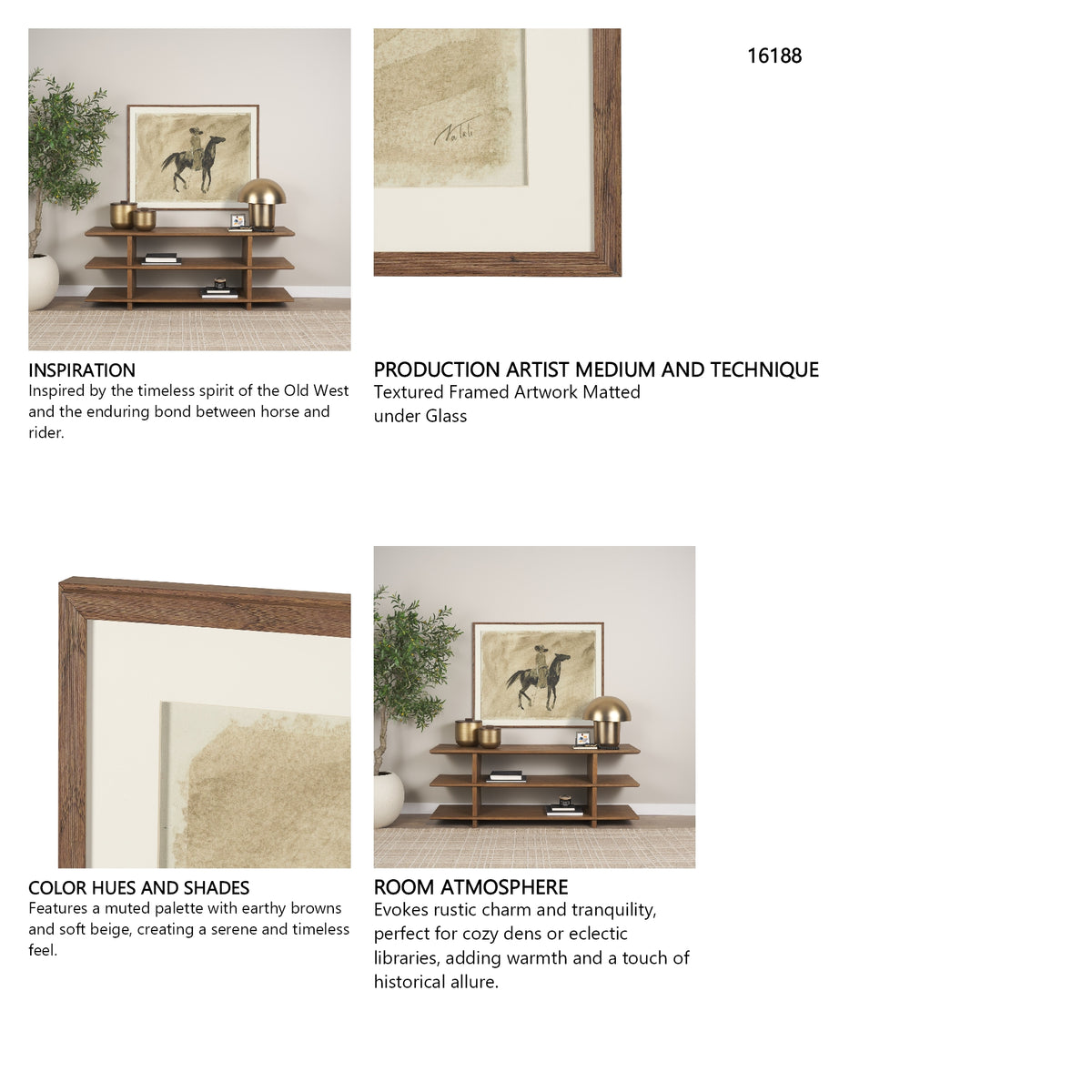 Sablette by Mercana Studio Textured Framed Artwork Matted under Glass from Mercana - Luna Furniture
