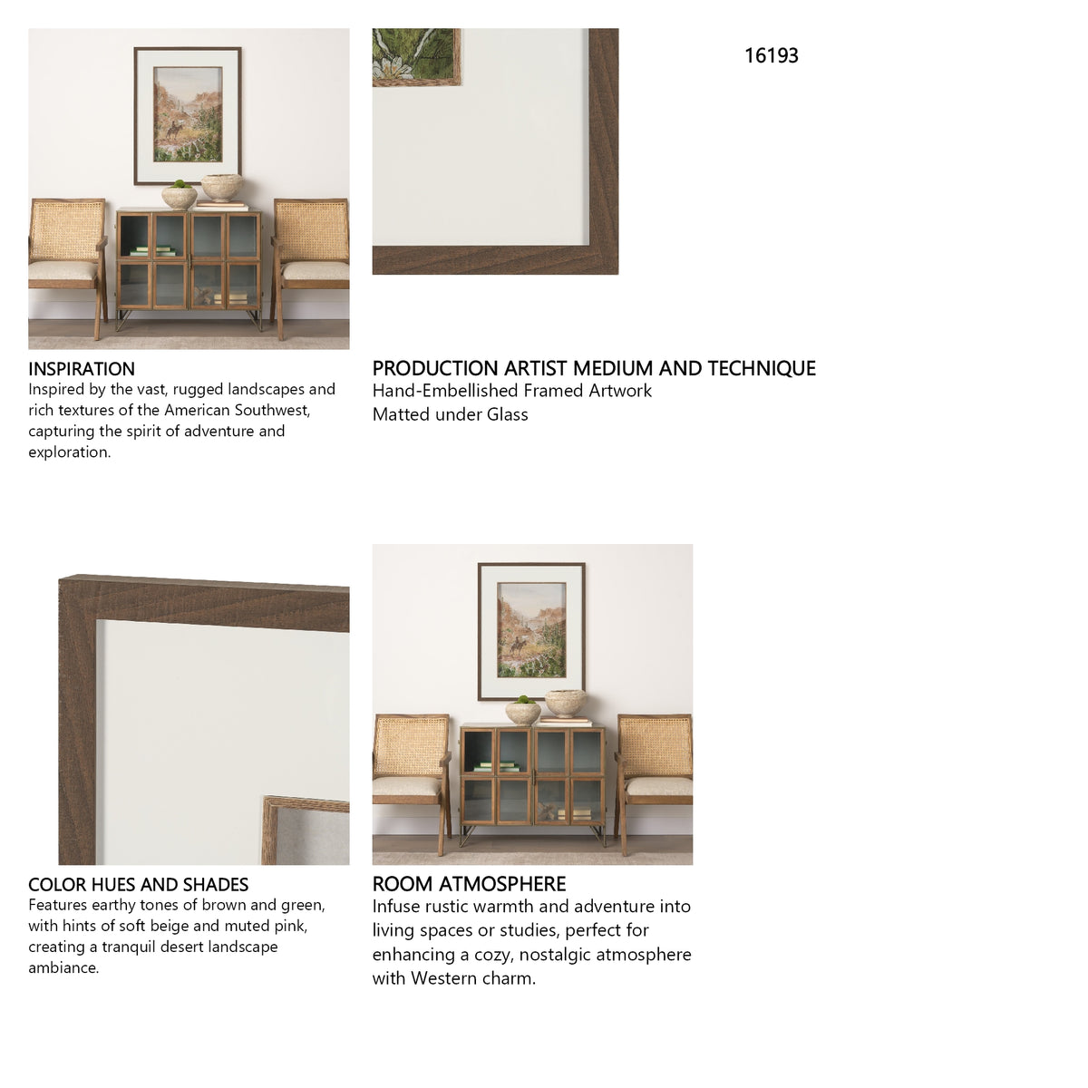 Red Rock Country II by Mercana Studio Hand-Embellished Framed Artwork Matted under Glass from Mercana - Luna Furniture