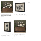 Equestrian Collection by Mercana Studio Textured Framed (Set of 6) from Mercana - Luna Furniture