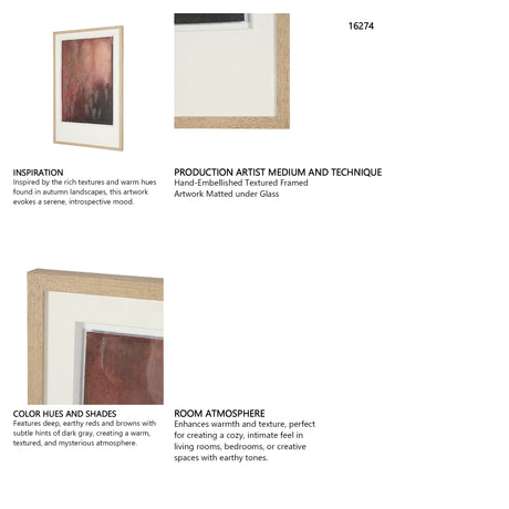 Aged In Silence I by Ira Havuka Hand-Embellished Textured Framed Artwork Matted under Glass from Mercana - Luna Furniture