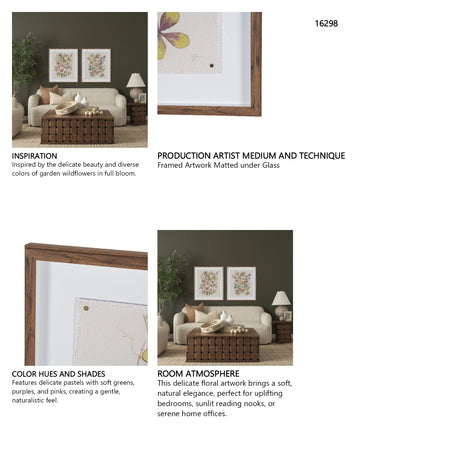 Atelier des Fleurs III by Mercana Studio Framed Artwork Matted under Glass from Mercana - Luna Furniture