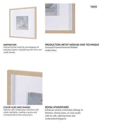 Studies in White and Ash: Study II by Mercana Studio Textured Framed Artwork Matted under Glass from Mercana - Luna Furniture