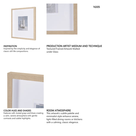 Studies in White and Ash: Study IV by Mercana Studio Textured Framed Artwork Matted under Glass from Mercana - Luna Furniture