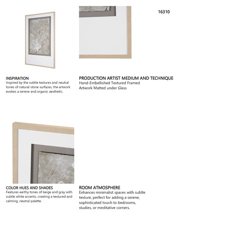 Soft Geometry II by Mercana Studio Hand-Embellished Textured Framed Artwork Matted under Glass from Mercana - Luna Furniture