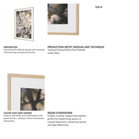 Wilde Prunus by Zaira Zarotti Textured Framed Photo Print Matted under Glass from Mercana - Luna Furniture