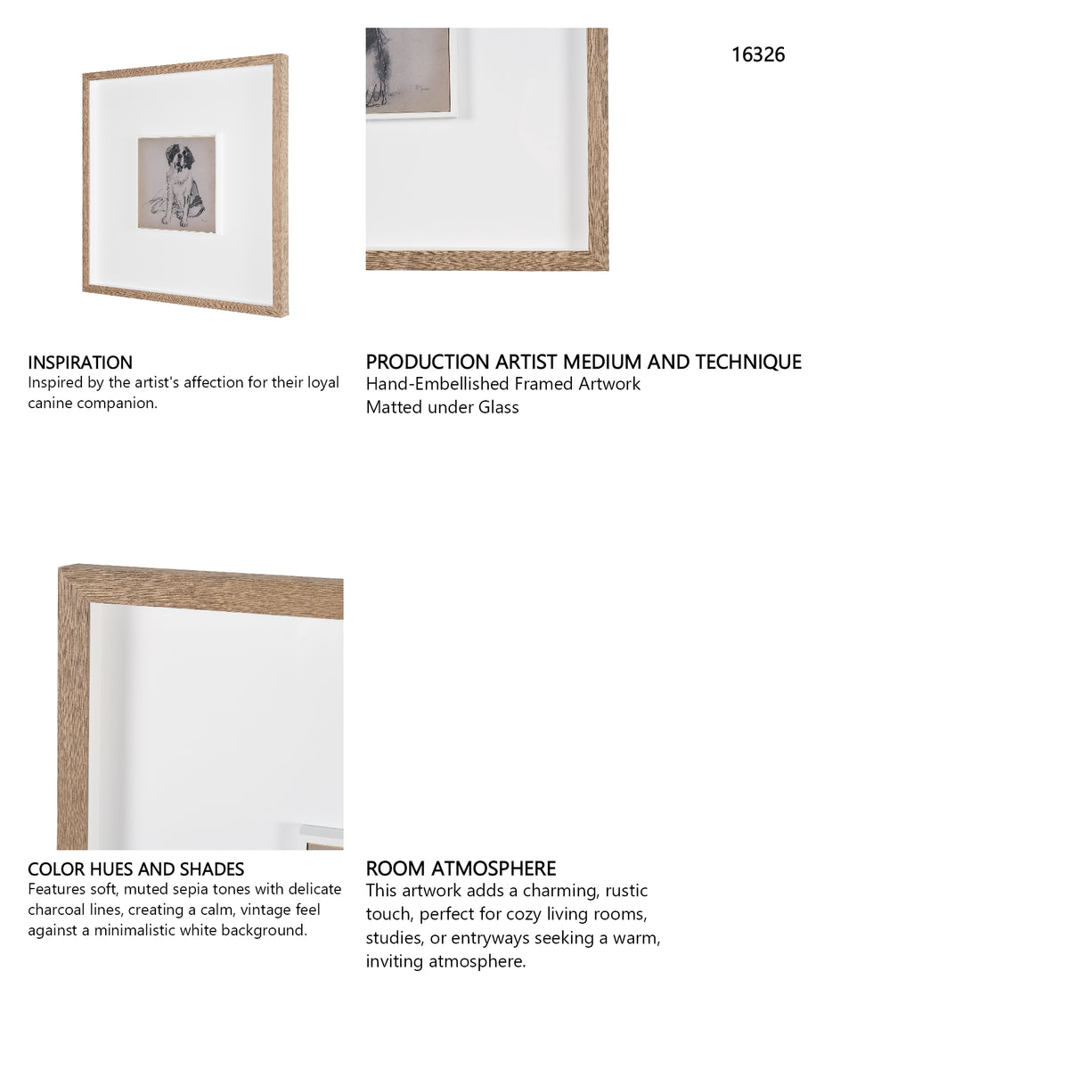 St. Bernard by Mercana Studio Hand-Embellished Framed Artwork Matted under Glass from Mercana - Luna Furniture