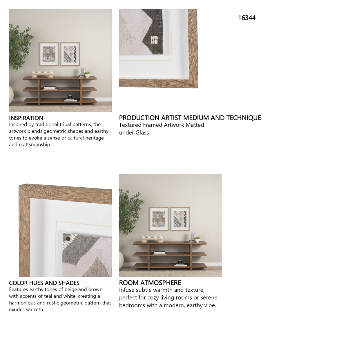 Fabric Fantasia - Maumbo by Maja Gunnarsdottir Textured Framed Artwork Matted under Glass from Mercana - Luna Furniture