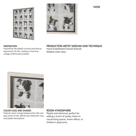 A Dogs Many Faces by Mercana Studio Hand-Embellished Framed Artwork Matted under Glass from Mercana - Luna Furniture