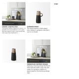 Garand Small 13H Two-Toned Black/Natural Ceramic Jug from Mercana - Luna Furniture