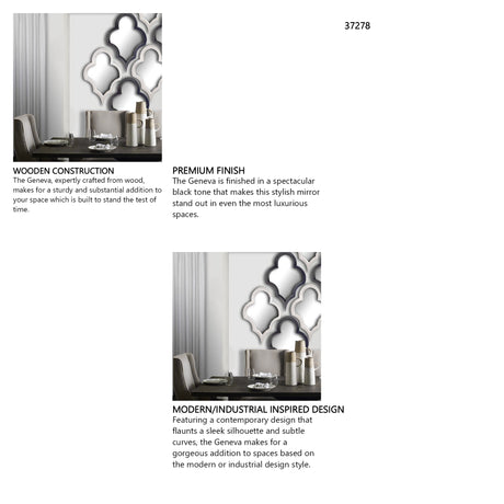 Geneva 23x34 Black Wood Frame Mirror from Mercana - Luna Furniture