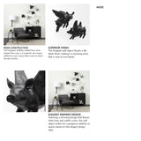Hogbadi Set of 2 Black Flying Pigs from Mercana - Luna Furniture