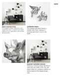 Hogbadi Set of 2 Silver Flying Pigs from Mercana - Luna Furniture