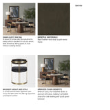 Hollyfield II Black Leather Seat Gold Iron Frame Dining Chair from Mercana - Luna Furniture
