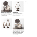 Brillion Large Rustic Wood Metal Table Candle Holder from Mercana - Luna Furniture