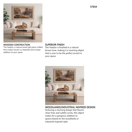 Yeadon I 5L x 34W Brown Shaped Oval Wood Object from Mercana - Luna Furniture