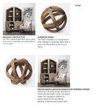 Tibik 8L x 8W Natural Wooden Orb from Mercana - Luna Furniture