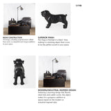Hugo 5L x 13W Black Resin Bulldog from Mercana - Luna Furniture