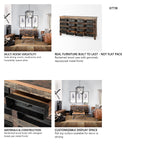 Wilton I 63x16 Reclaimed Wood and Metal 16 Drawer Sideboard from Mercana - Luna Furniture